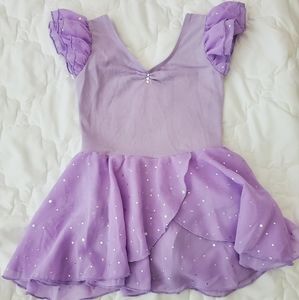 Purple glitter ballet leotard - 2-4 years